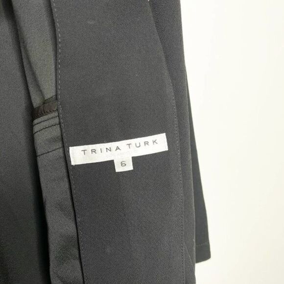 TRINA TURK Long Black Blazer Jacket - Picture 7 of 12